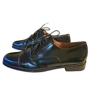 Bostonian Men's Cap Toe Leather Oxford Dress Shoes, Black, Size 11 1/2